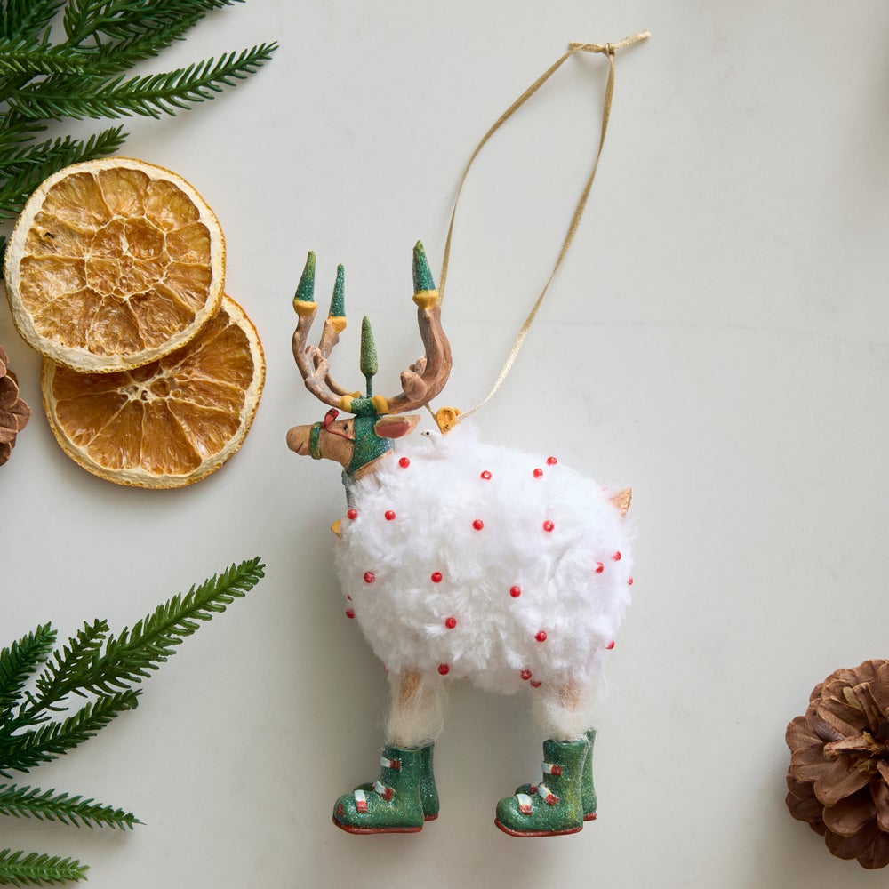 MACKENZIE-CHILDS Mackenzie-chilllds Patience Brewster Dash Away Reindeer Ornament - Image 9