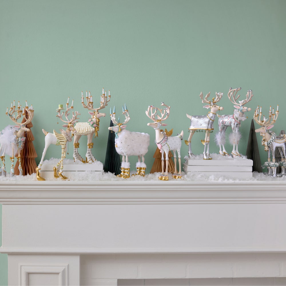 MACKENZIE-CHILDS Mackenzie-chilllds Patience Brewster Moonbeam Reindeer Figure Set-B - Image 4