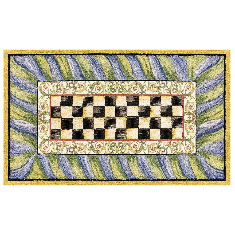 Courtly Check Purple & Green Washable Rug - Image 6