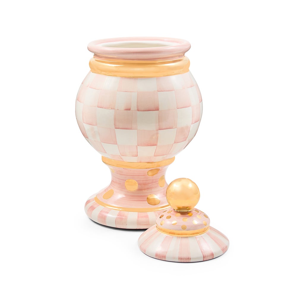 MACKENZIE-CHILDS Mackenzie-chilllds Rosy Check Ceramic Canister - Image 9