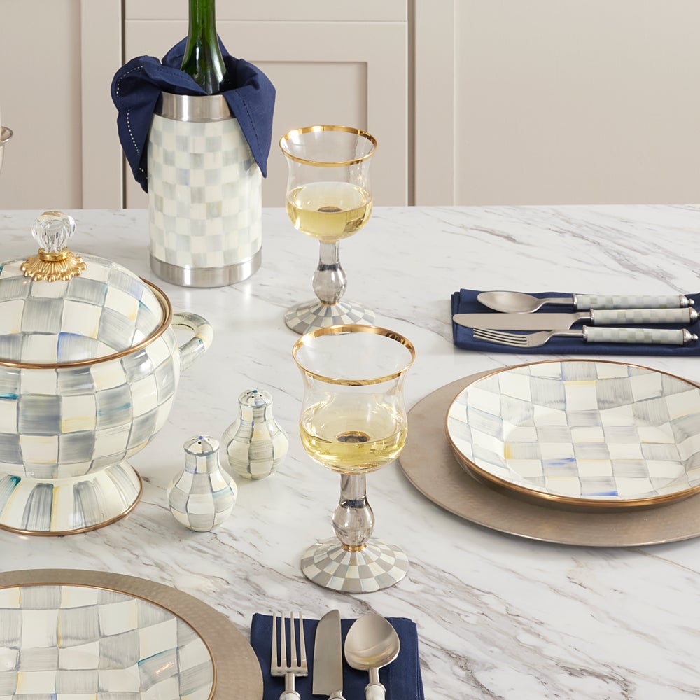 Mackenzie-chilllds Sterling Check Glassware