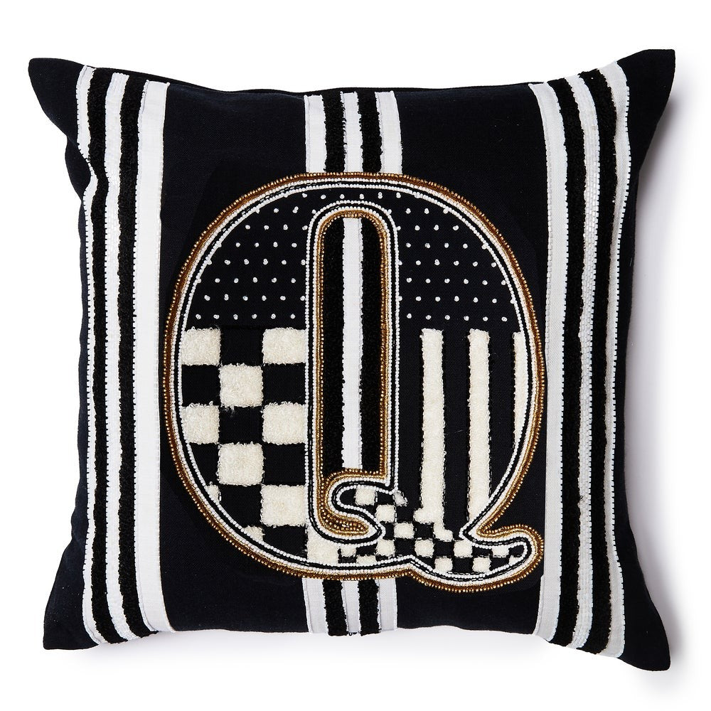MACKENZIE-CHILDS Mackenzie-chilllds Monogram Throw Pillow - Image 7