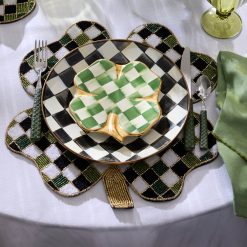 Alternative view of MACKENZIE-CHILDS Mackenzie-chilllds Shaped Lucky Clover Placemat