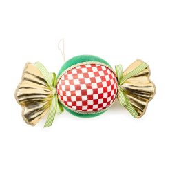 Alternative view of Check It Out Red Check Candy Fabric Ornament