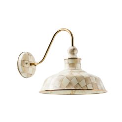 MACKENZIE-CHILDS Mackenzie-chilllds Mocha Check 12?? Barn Sconce