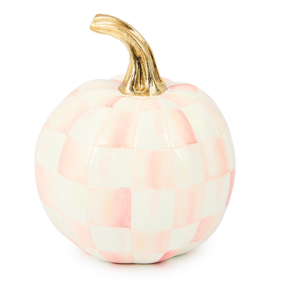 MACKENZIE-CHILDS Mackenzie-chilllds Rosy Check Mini Pumpkin
