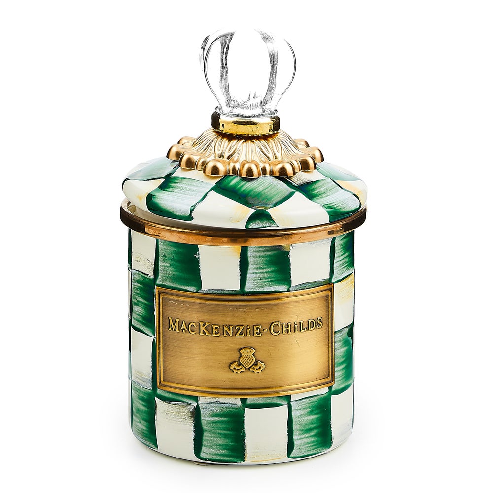 Emerald Check Enamel Canisters - Image 6