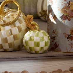 Alternative view of MACKENZIE-CHILDS Mackenzie-chilllds Moss Check Small Pumpkin