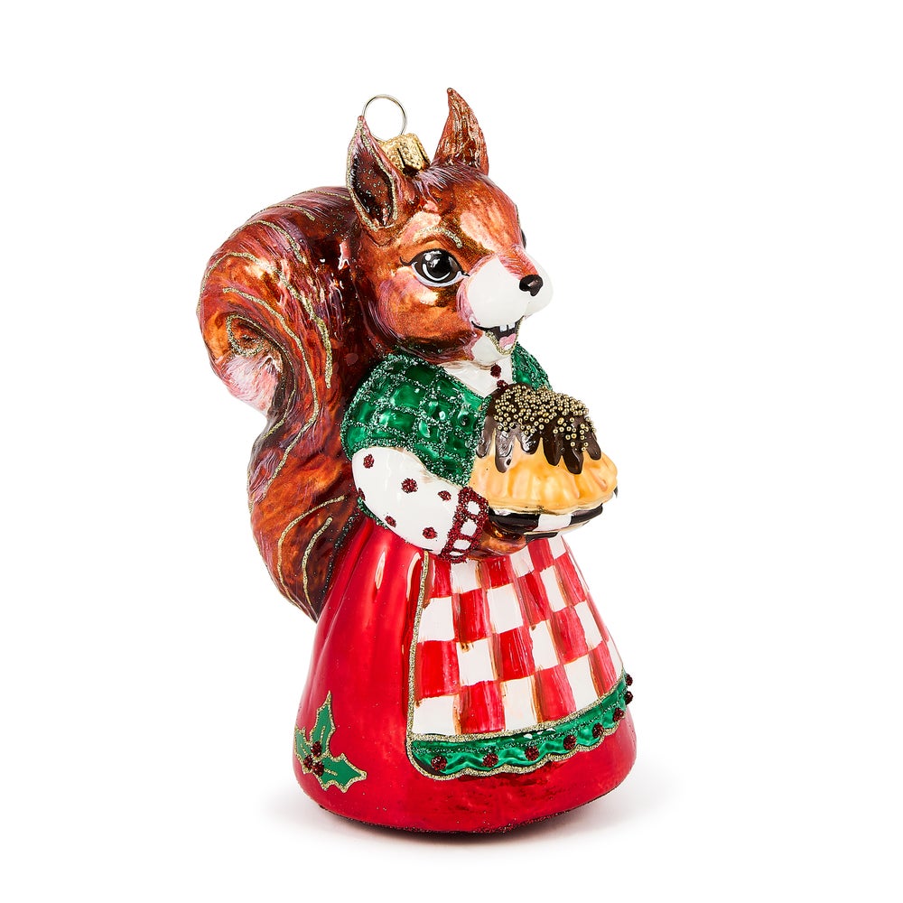 Check It out Squirrel Glass Ornament - Image 3