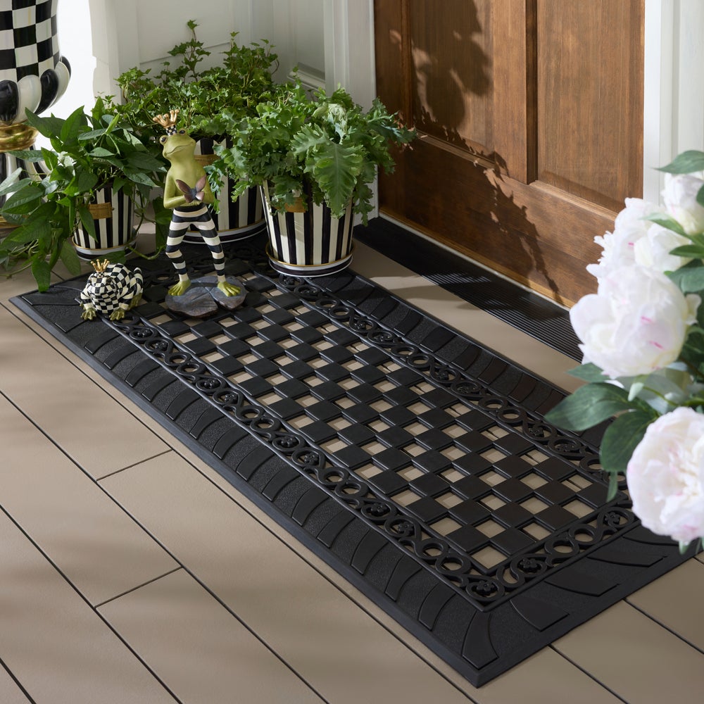 Classic Check Rubber Entrance Mat - Image 3