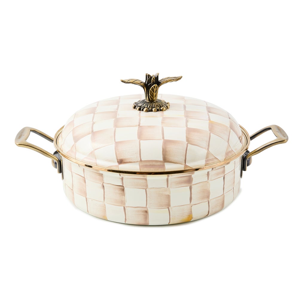 MACKENZIE-CHILDS Mackenzie-chilllds Mocha Check Cookware - Image 3