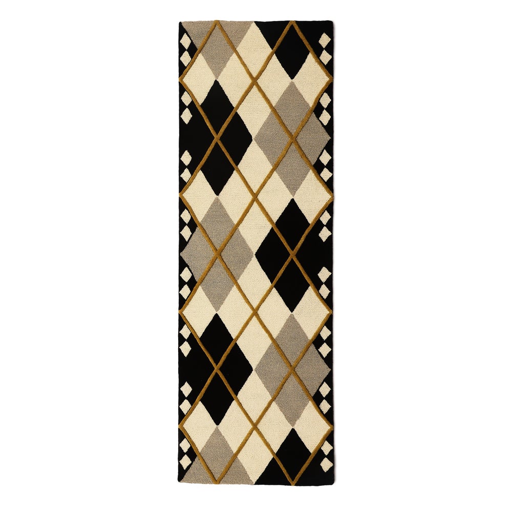 Cream Argyle Rug