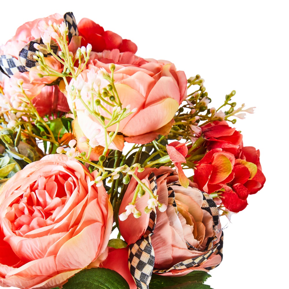 MACKENZIE-CHILDS Mackenzie-chilllds Peach Ranunculus & Rose Bouquet - Image 2