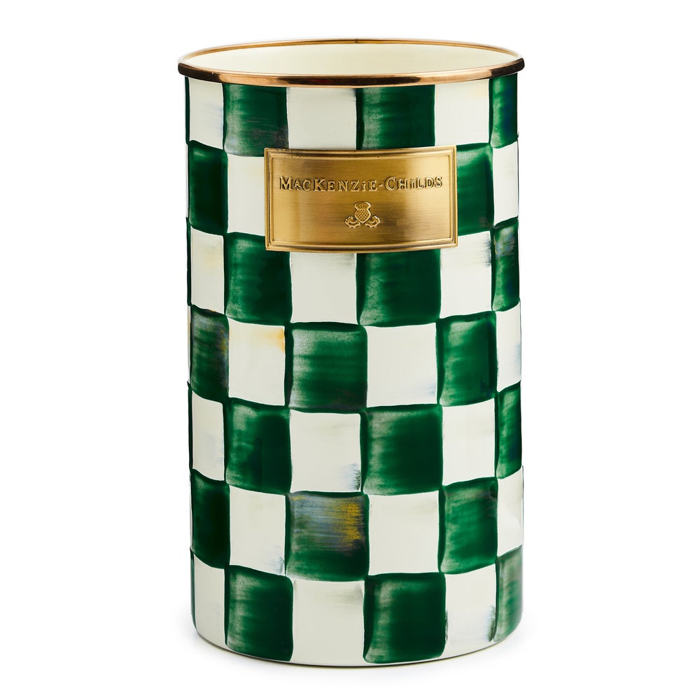 Check Enamelware Utensil Holder - Image 4
