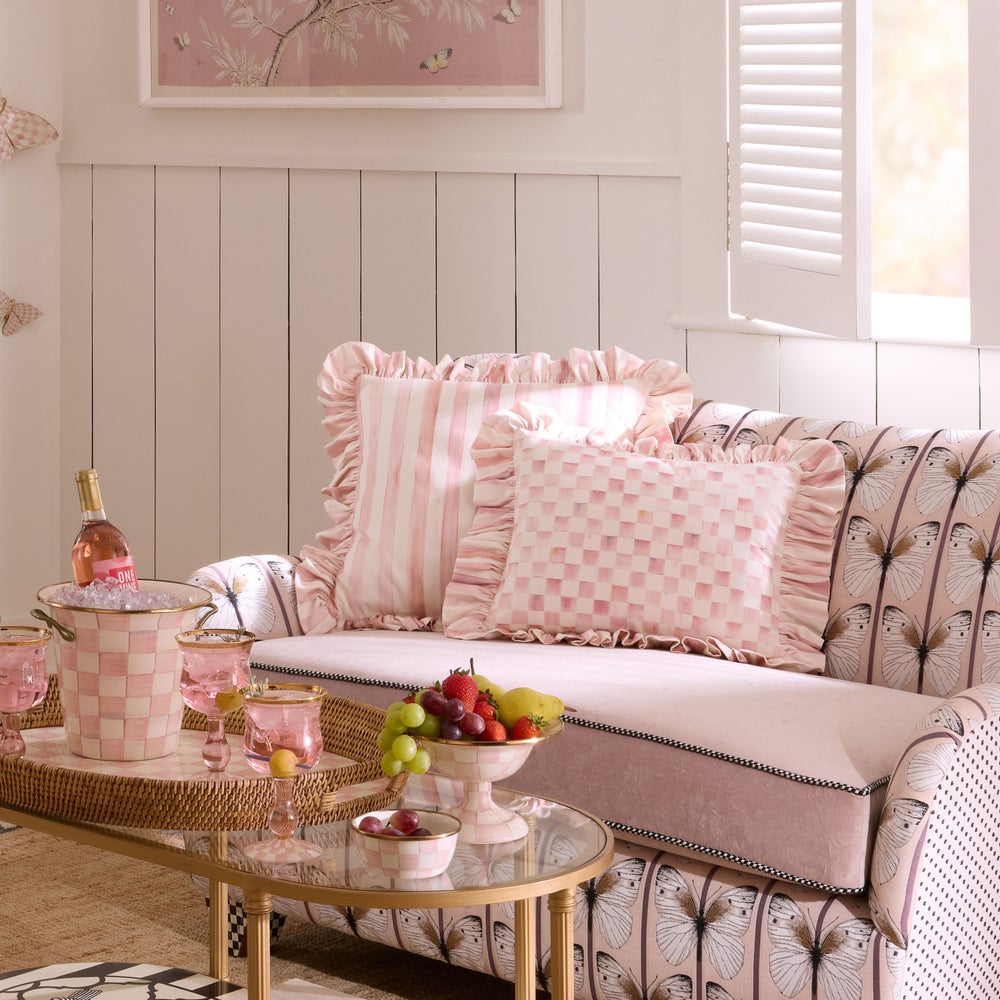 Check Ruffle Pillow - Image 3