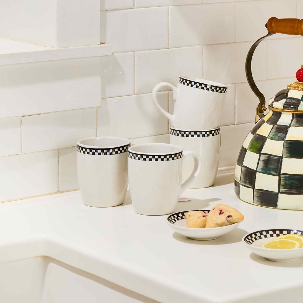 Courtly Check Everyday Mugs, Set of 4 - Image 6