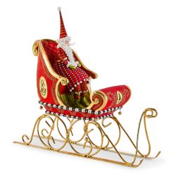 MACKENZIE-CHILDS Mackenzie-chilllds Patience Brewster Dash Away Sitting Santa & Sleigh Figure Set