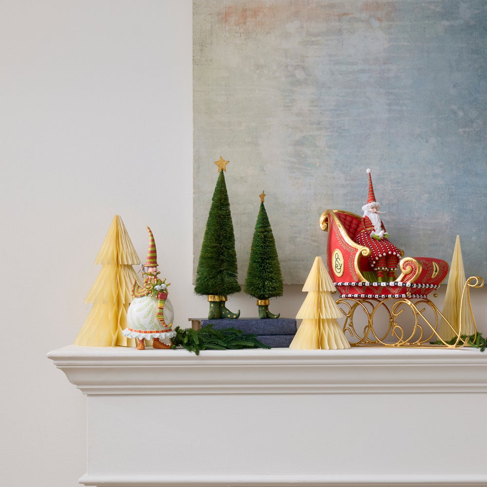 MACKENZIE-CHILDS Mackenzie-chilllds Patience Brewster Dash Away Sisal Elf Tree Figures - Image 5