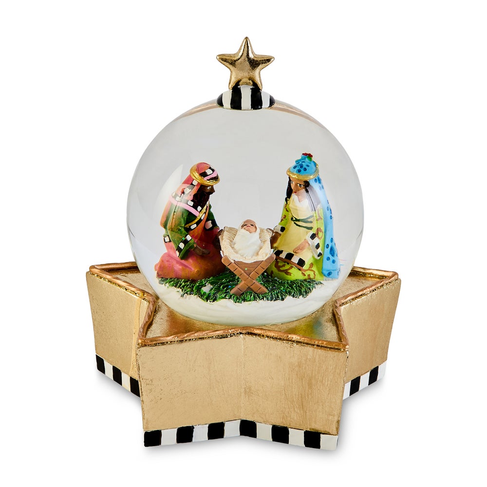 MACKENZIE-CHILDS Mackenzie-chilllds Patience Brewster Nativity Snow Globe
