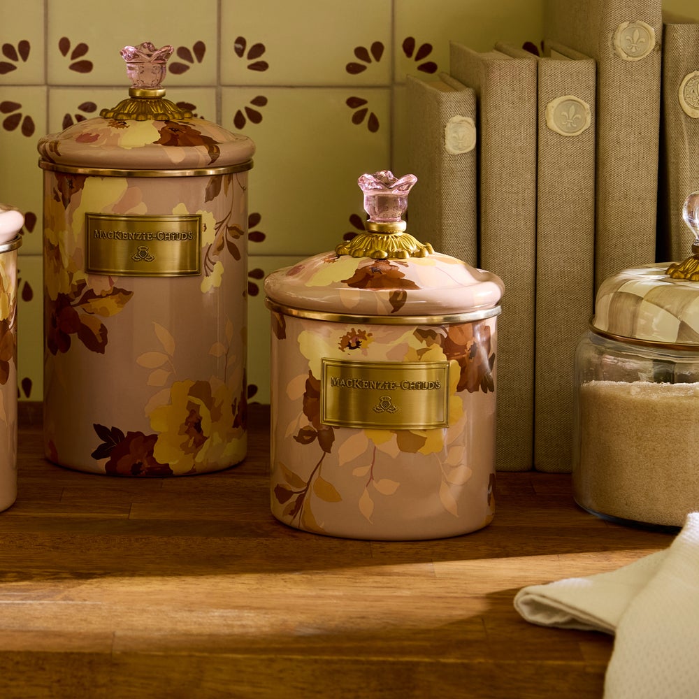 Mackenzie-chilllds Wild Rose Mauve Canisters - Image 4