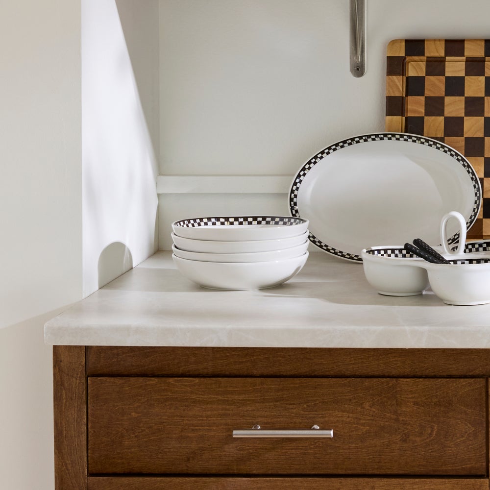 Courtly Check Everyday Pasta Bowls, Set of 4 - Image 6