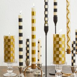 Bands Dinner Candles, Set of 2