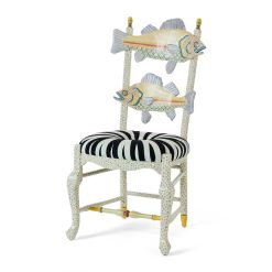 MACKENZIE-CHILDS Mackenzie-chilllds Freckle Fish Chair ?C Black & White Seat