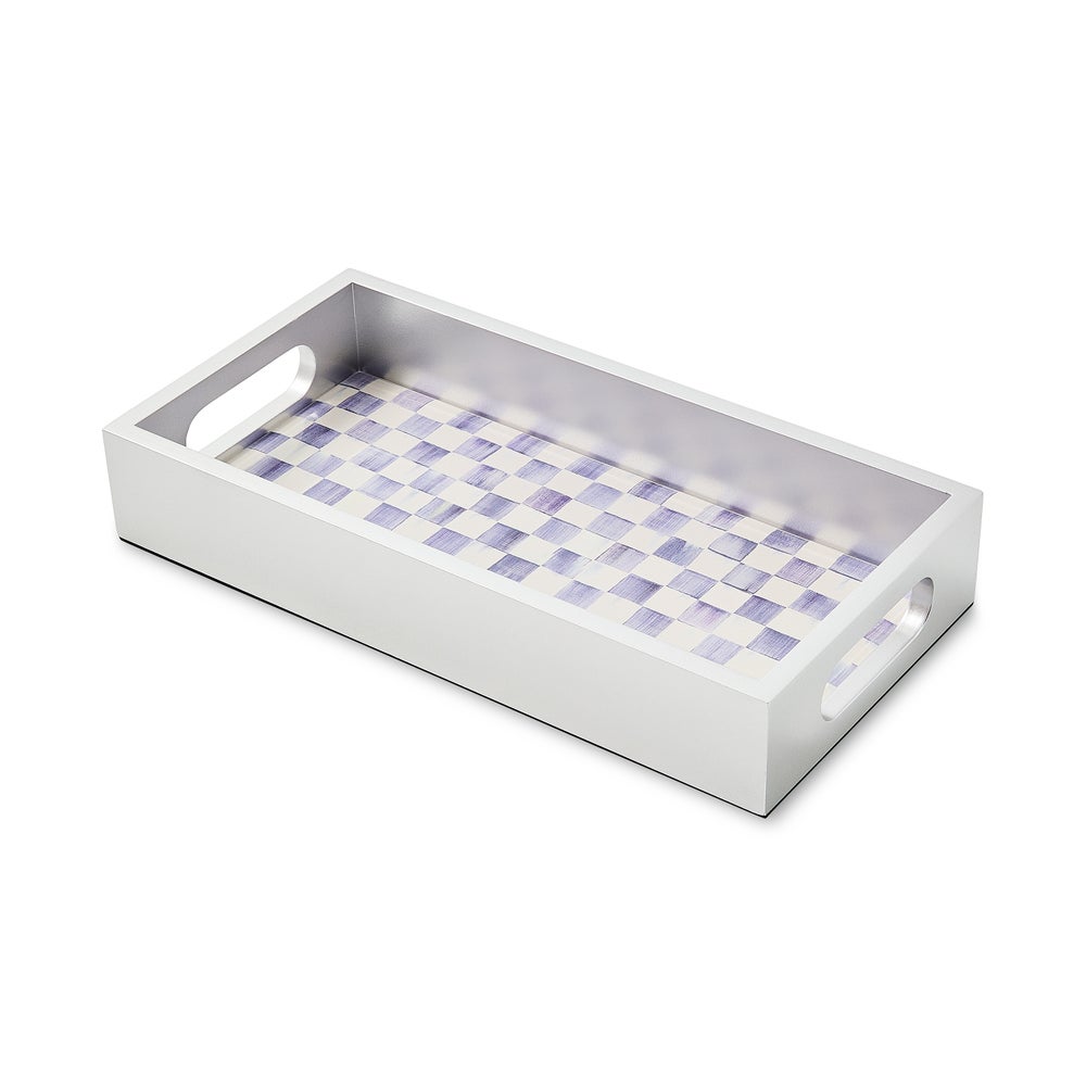Mackenzie-chilllds Violet Check Glass Bath Collection - Image 4
