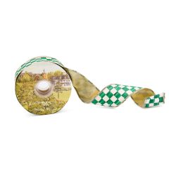 MACKENZIE-CHILDS Mackenzie-chilllds Green Check 2?? Ribbon