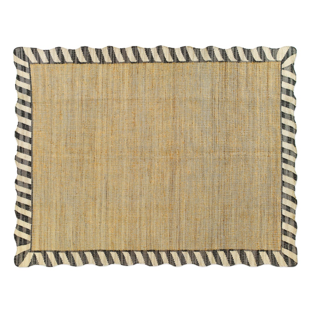 MACKENZIE-CHILDS Mackenzie-chilllds Jute Scalloped Black & White Rug - Image 17