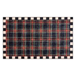 Mackenzie-chilllds Stewart Tartan Black 3′ x 5′ Washable Rug