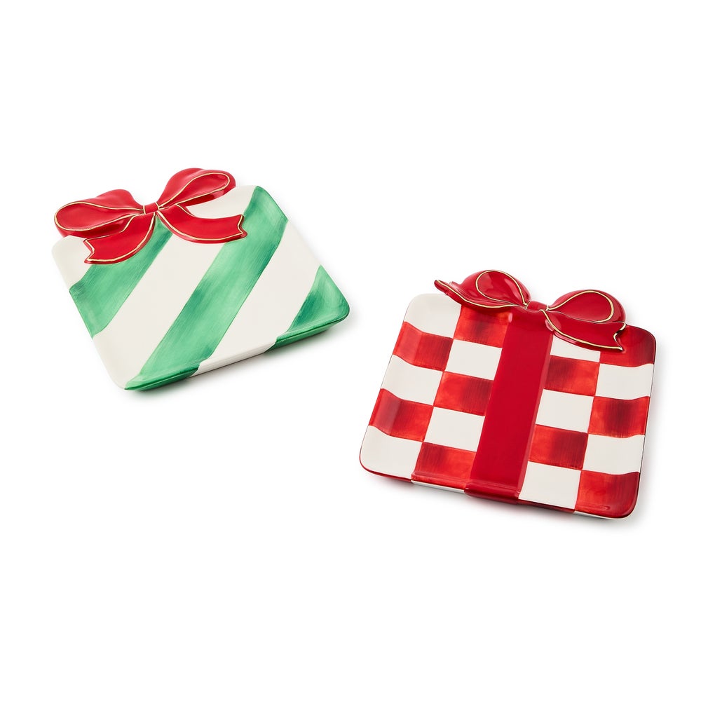 Check It Out Ceramic Dessert Plates, Set of 2 - Image 3