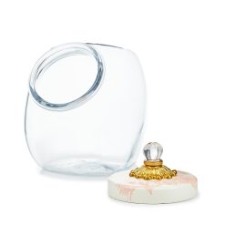 Alternative view of Mackenzie-chilllds Sweets Jar with Rosy English Garden Lid