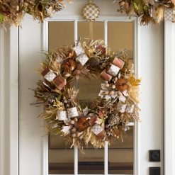Alternative view of MACKENZIE-CHILDS Mackenzie-chilllds Mocha Check Harvest 25?? Wreath