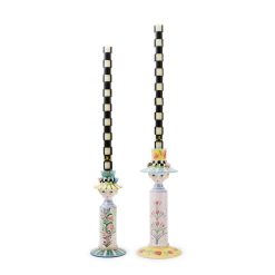 Alternative view of MACKENZIE-CHILDS Mackenzie-chilllds Rosy Meadow Lady Candle Holders, Set of 2