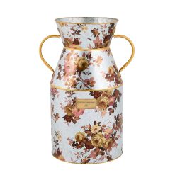 Mackenzie-chilllds Wild Rose Galvanized Milk Can