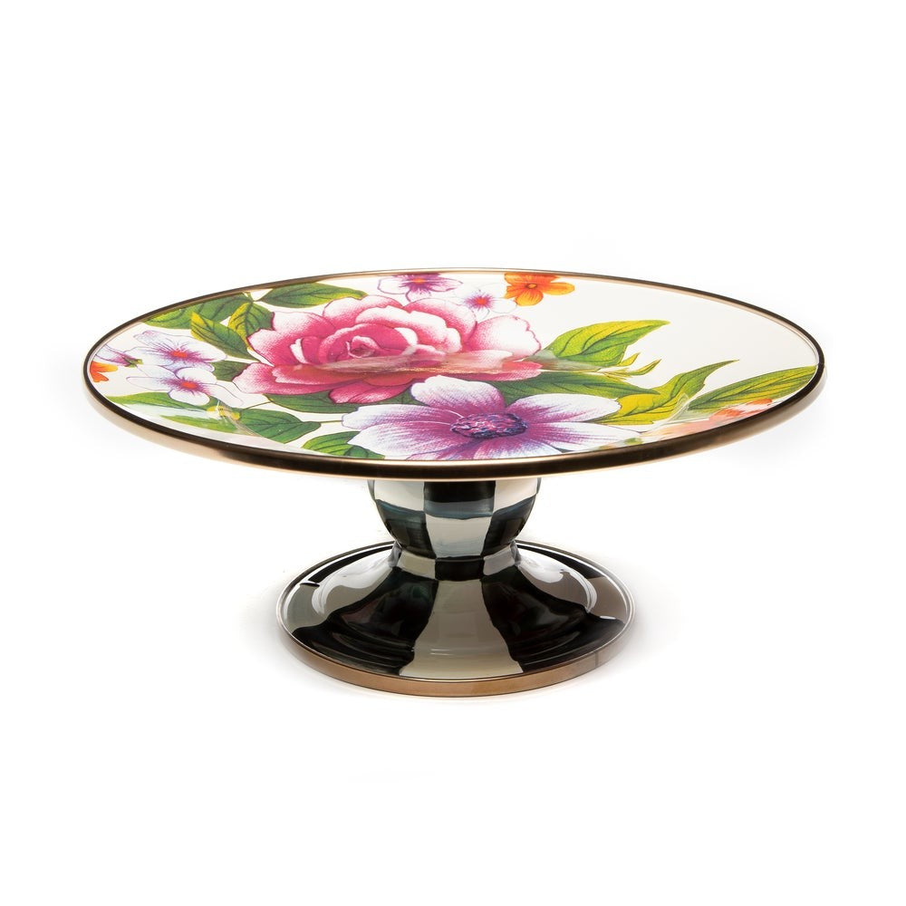 MACKENZIE-CHILDS Mackenzie-chilllds Floral Pedestal Platter - Image 4