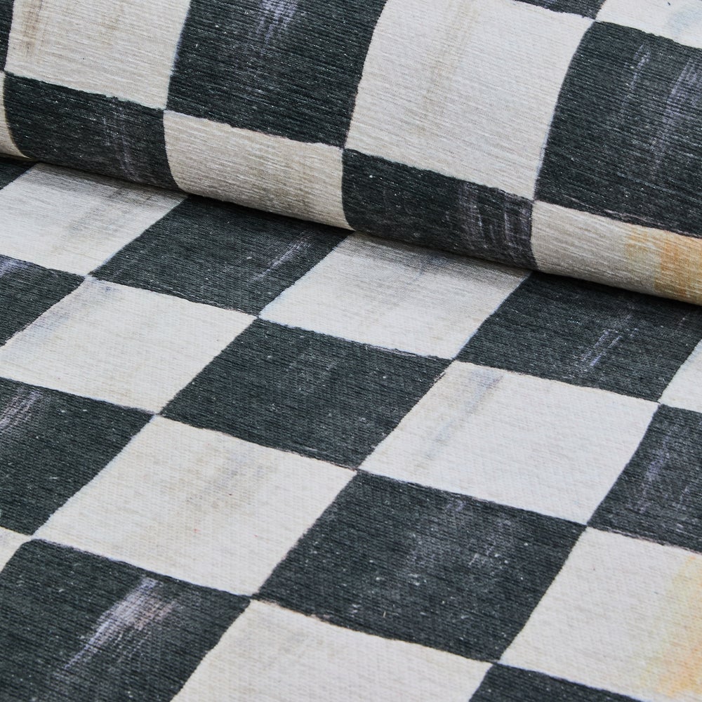 Courtly Checkered Washable Rug - Image 12