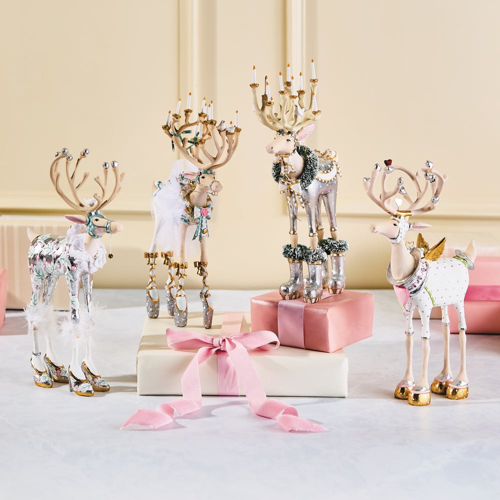 MACKENZIE-CHILDS Mackenzie-chilllds Patience Brewster Moonbeam Reindeer Figure Set-A - Image 5