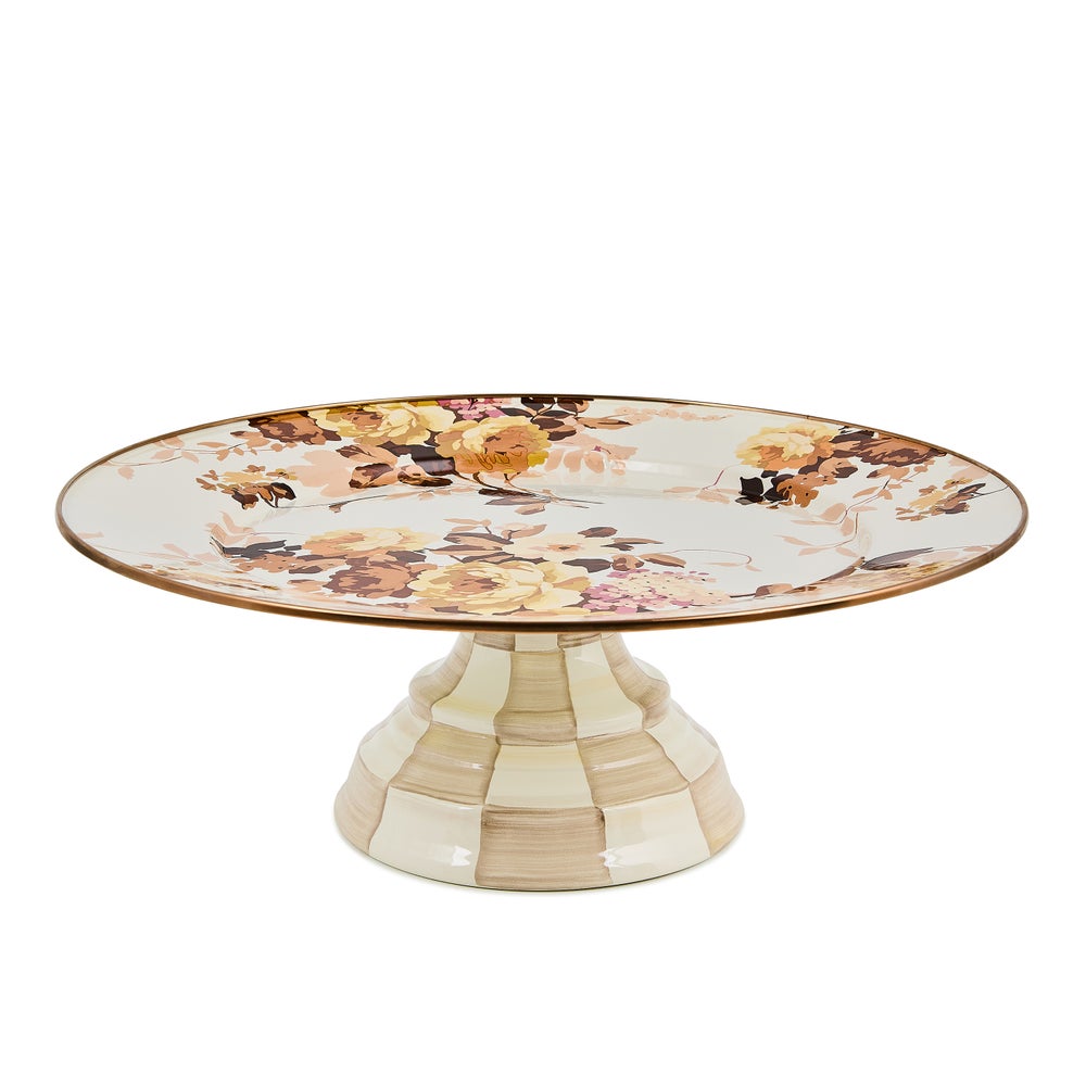 MACKENZIE-CHILDS Mackenzie-chilllds Floral Pedestal Platter - Image 12