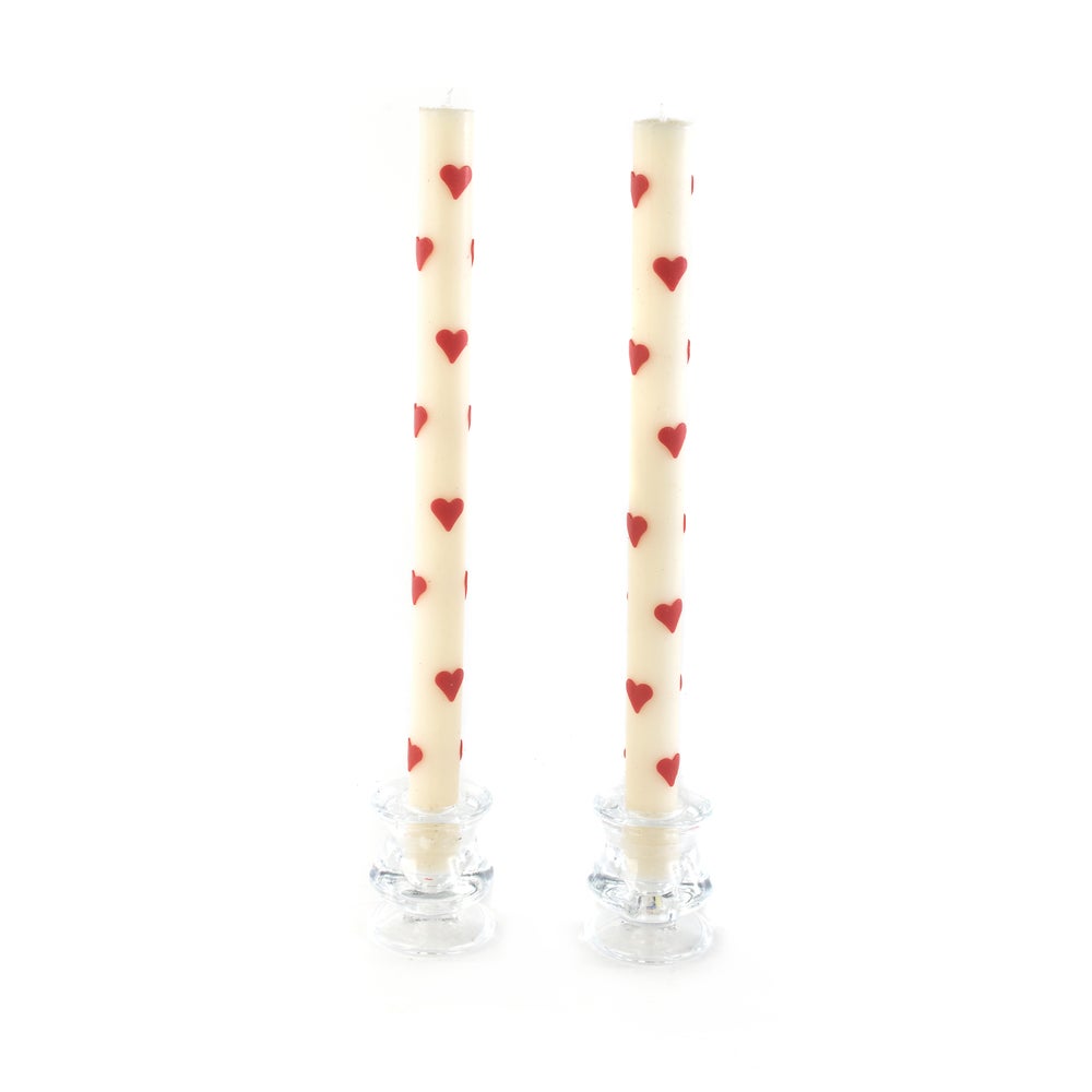 MACKENZIE-CHILDS Mackenzie-chilllds Heart Dinner Candles, Set of 2 - Image 3
