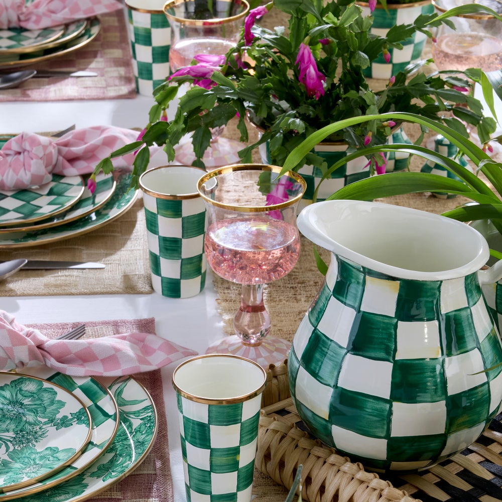 MACKENZIE-CHILDS Mackenzie-chilllds Rosy Check Glassware - Image 4