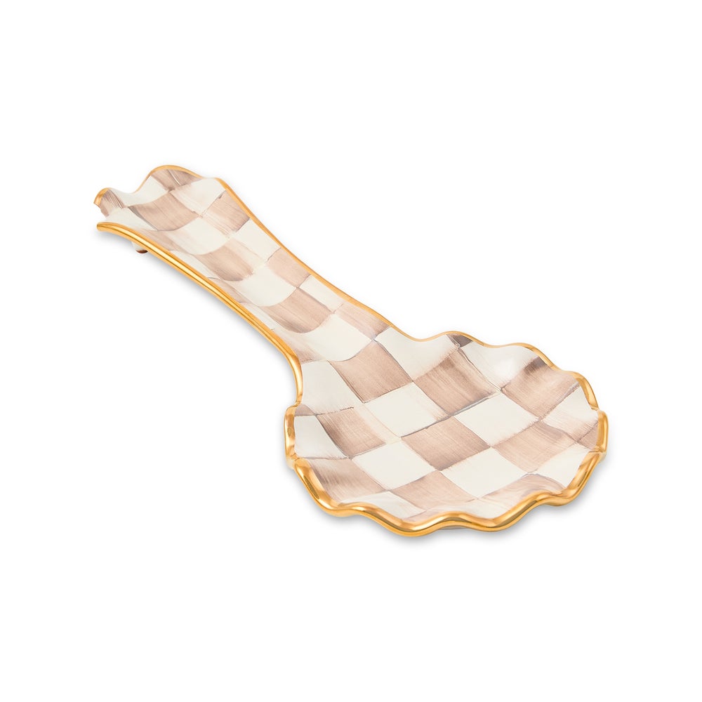 Check Ceramic Spoon Rest - Image 4