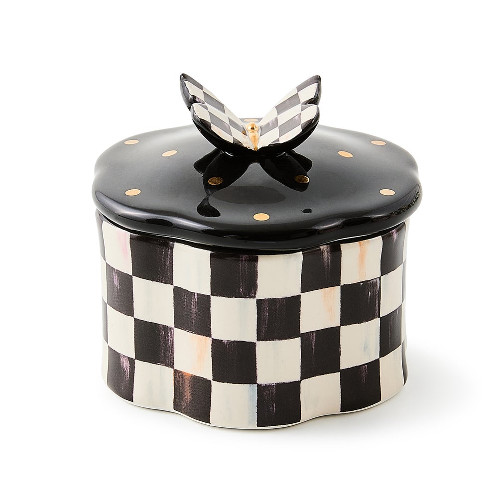 Courtly Check Butterfly Trinket Box - Image 4
