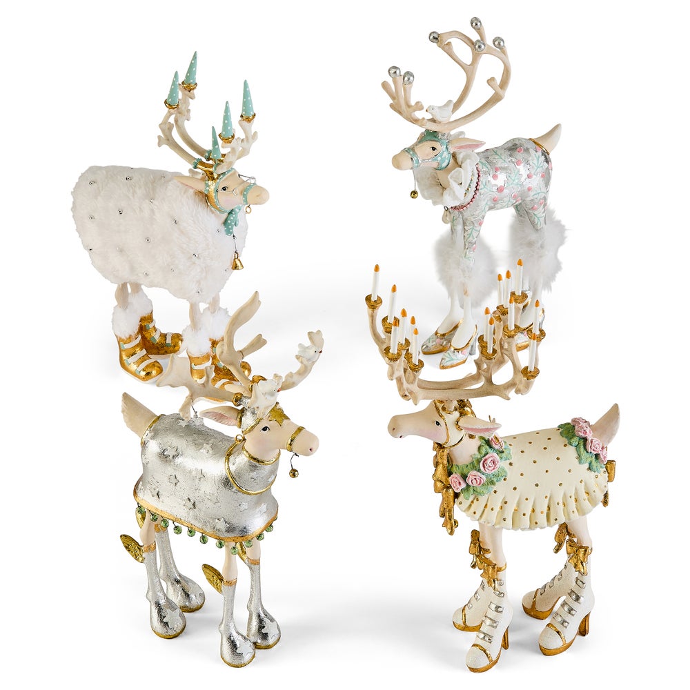 MACKENZIE-CHILDS Mackenzie-chilllds Patience Brewster Moonbeam Reindeer Figure Set-B - Image 8
