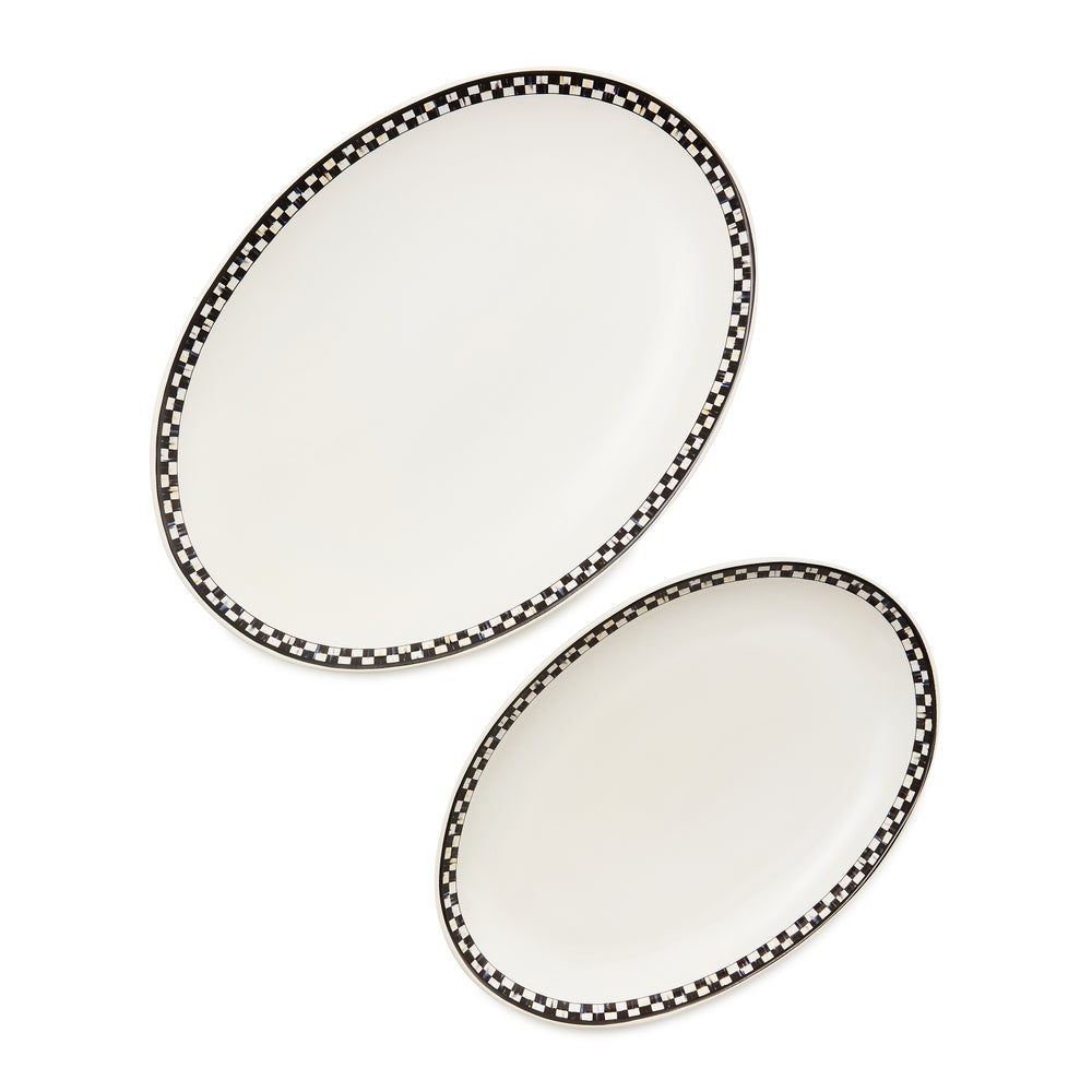 Courtly Check Everyday Oval Platters, Set of 2 - Image 3