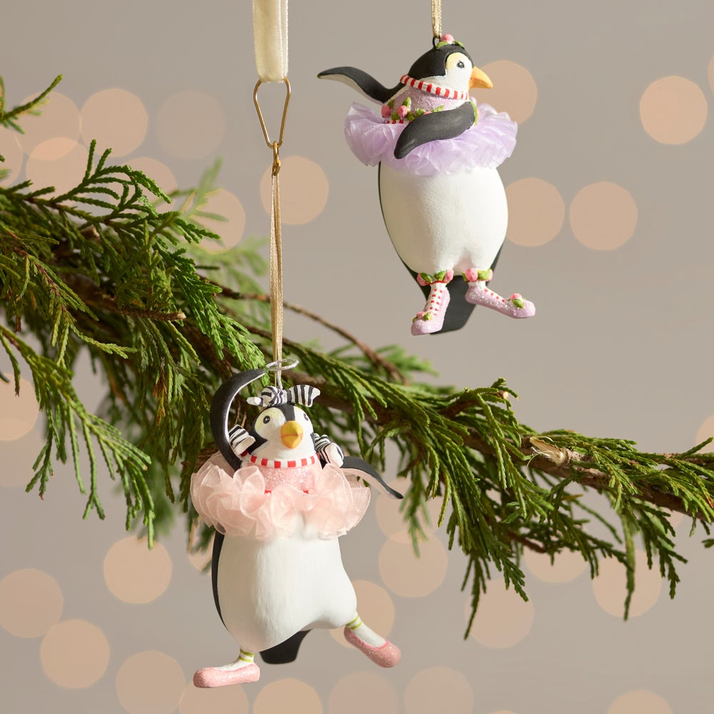 MACKENZIE-CHILDS Mackenzie-chilllds Patience Brewster Penguins En Pointe Ornaments, Set of 4 - Image 12