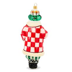 Alternative view of Check It Out Santa Lucia Glass Ornament