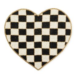 Alternative view of Beaded Check Heart Shaped Placemat