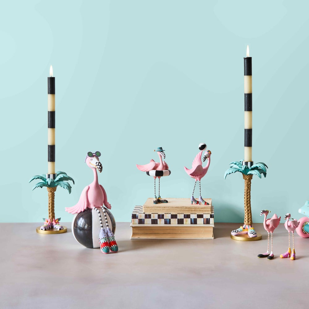 MACKENZIE-CHILDS Mackenzie-chilllds Patience Brewster Palm Tree Candle Holders, Set of 2 - Image 2